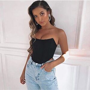 Silk Push Up Strapless Bustier Corset - worn once!